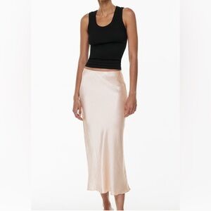 NWT: Aritzia Slip Satin Maxi Skirt